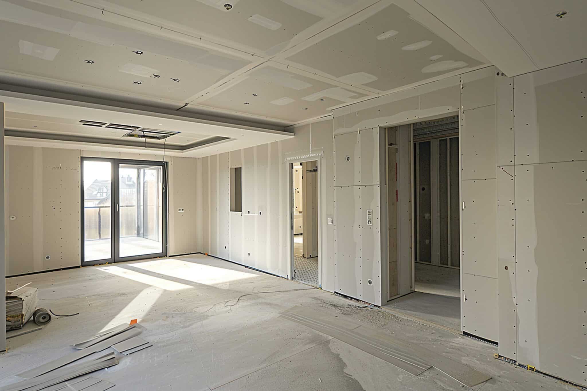 Pose de placo et isolation à Sotteville-lès-Rouen - chantier MB Renov